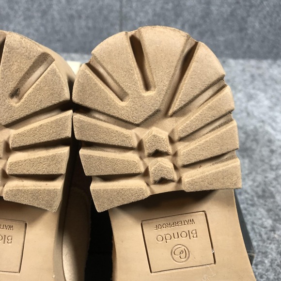 Blondo Waterproof Chelsea Booties Womens 8.5 M Beige Suede Lug Sole Ankle - Picture 15 of 16